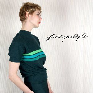 FREE PEOPLE MOCK NECK SWEATER TEE